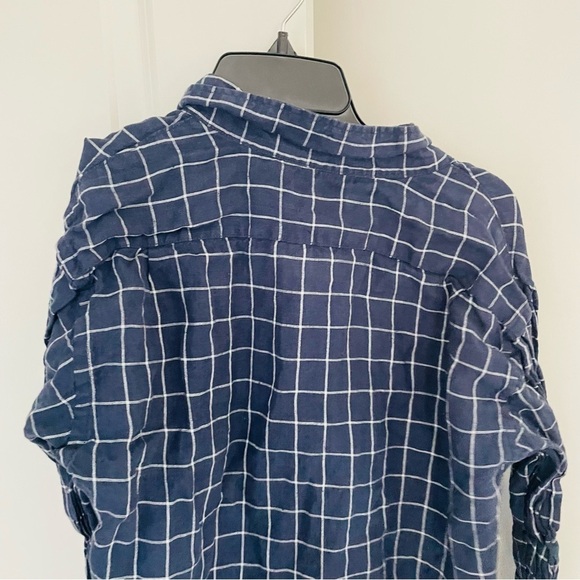 Uniqlo Blue White Plaid Button Down Shirt Size M - Picture 12 of 14